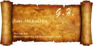 Gan Hajnalka névjegykártya