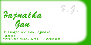 hajnalka gan business card
